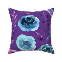 large purple and blue floral purple