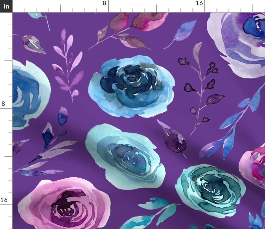 large purple and blue floral purple