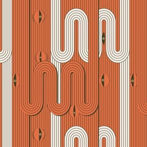 Lines Waves and Eyes-orange2