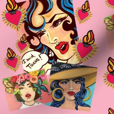 Latina Art Collage & Sacred Hearts 2
