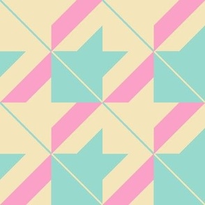 Easter mixed up houndstooth