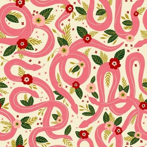Garden snakes - pink