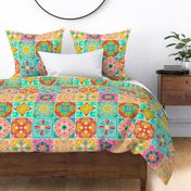 Ornate Tiles in Summer Brights - XL