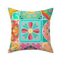 Ornate Tiles in Summer Brights - XL