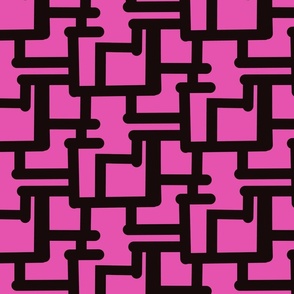 Pink black connecting lines