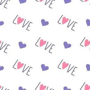 Purple Pink Love Heart Logo