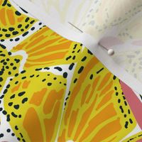 Welcome Summer- Butterfly Kaleidoscope- Watermelon Marigold Lemon Lime- Regular Scale
