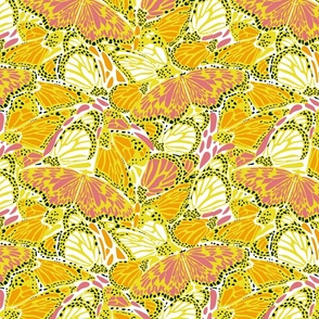 Welcome Summer- Butterfly Kaleidoscope- Watermelon Marigold Lemon Lime- Regular Scale