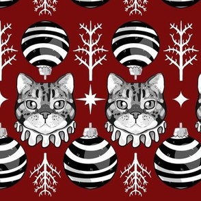 Christmas Cats Red