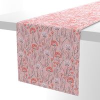 Delicate blooming meadow coral pink