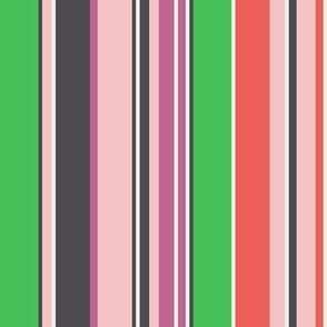 Multicolor bold awning retro stripe
