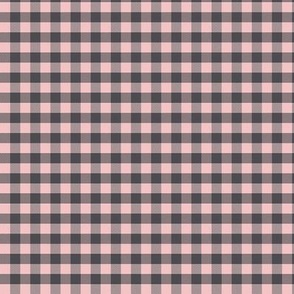 Gingham vichy check anthracite pink