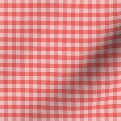 Gingham vichy check coral pink