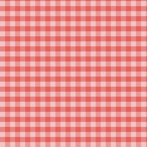 Gingham vichy check coral pink