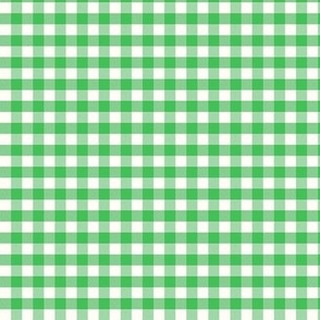 Gingham vichy check grass green