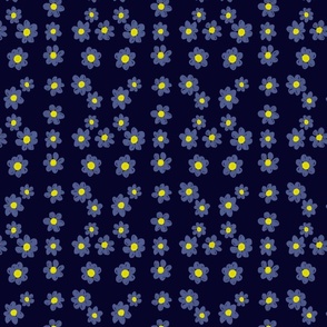 Navy Daisy Flower Accent