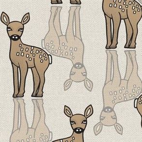 Fawn Reflection // Tan on Grunge Ivory 