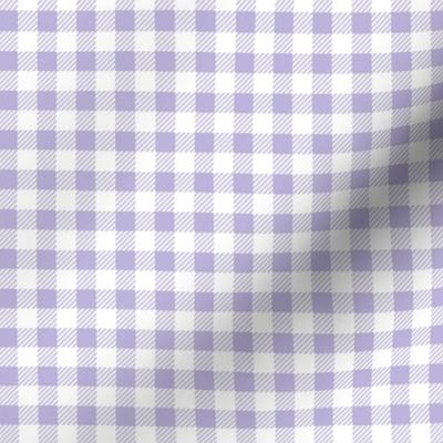 Summer picnic plaid - minimalist tartan design small buffalo checker design lilac white