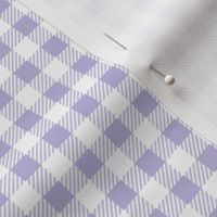 Summer picnic plaid - minimalist tartan design small buffalo checker design lilac white