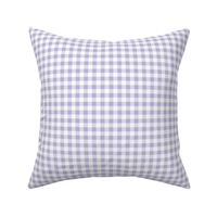 Summer picnic plaid - minimalist tartan design small buffalo checker design lilac white