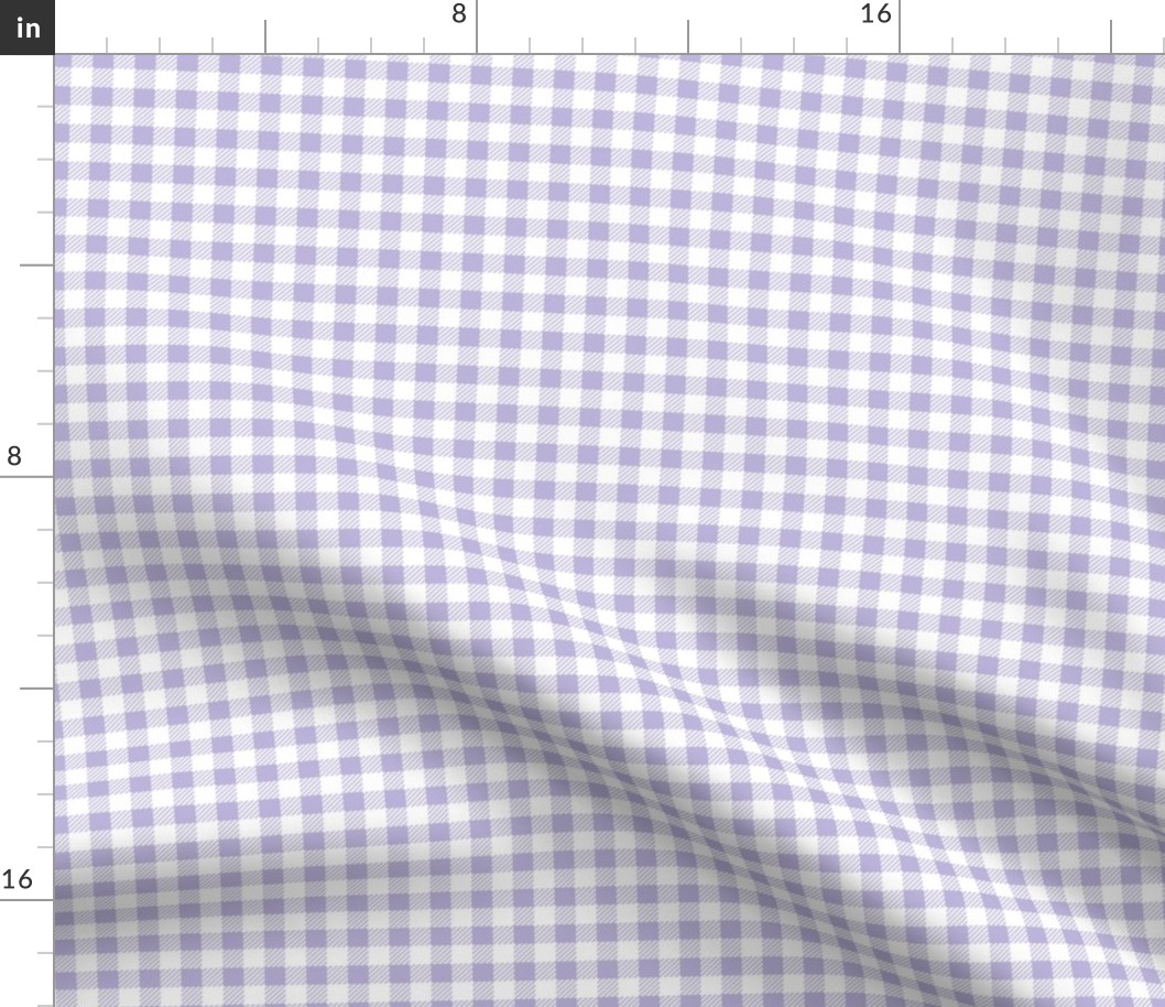 Summer picnic plaid - minimalist tartan design small buffalo checker design lilac white