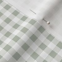 Summer picnic plaid - minimalist tartan design small buffalo checker design sage green mist 