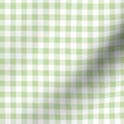 Summer picnic plaid - minimalist tartan design small buffalo checker design lime green white nineties retro 