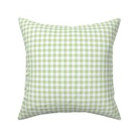 Summer picnic plaid - minimalist tartan design small buffalo checker design lime green white nineties retro 