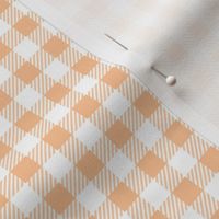 Summer picnic plaid - minimalist tartan design small buffalo checker design seventies orange 