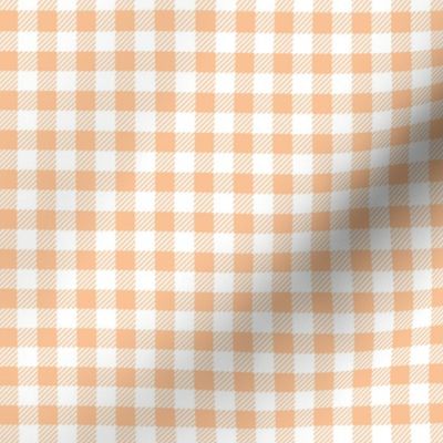 Summer picnic plaid - minimalist tartan design small buffalo checker design seventies orange 