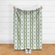 Green lattice stripe curtains