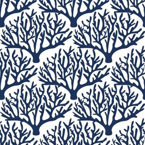 Coral Pattern-Navy