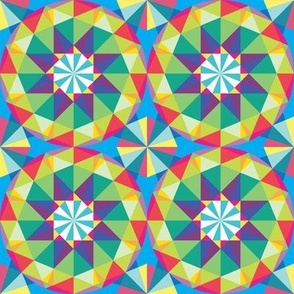 Kaleidoscope Circles - rainbow brights - medium large