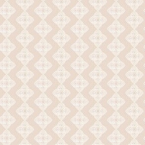 Bold Retro Floral Outline - Beige