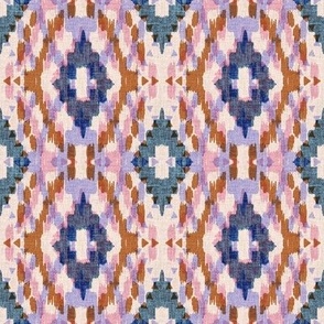 leila ikat fiesta blue beige turquoise SMALL