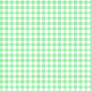 1/4" Gingham Spring Green