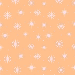 Summer Suns and Stars Regular Scale apricot orange pastel pink by Jac Slade