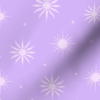 Summer Suns and Stars Regular Scale lilac purple blue by Jac Slade