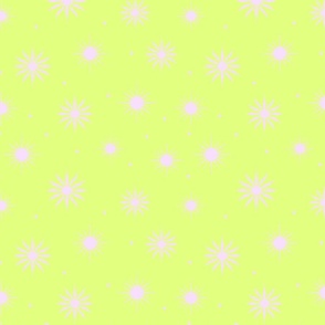 Summer Suns and Stars Regular Scale lime green pink by Jac Slade