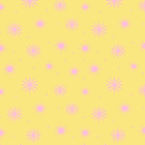Summer Suns and Stars Regular Size yellow pink by Jac Slade