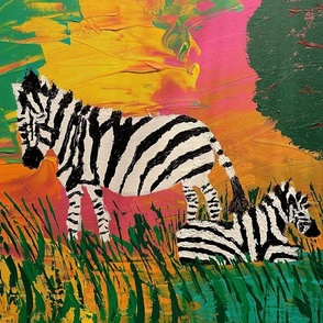Zebra with baby