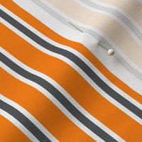Tennessee Orange and Smokey Grey Stripes on White