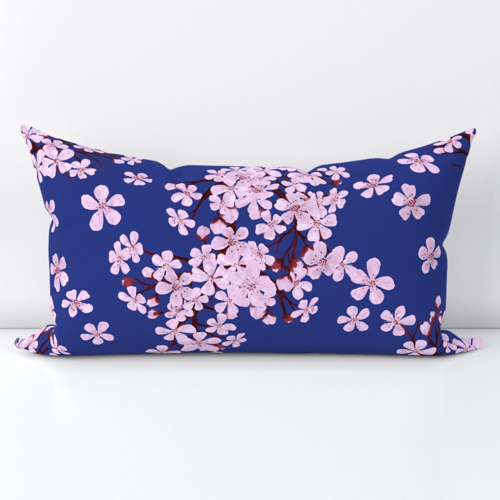 Plum Blossom Time - Navy 