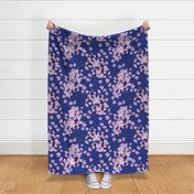 Plum Blossom Time - Navy 