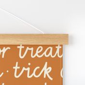 large // Trick or Treat Halloween on Burnt Orange