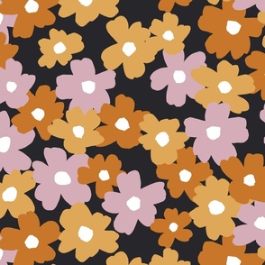 large // Fall Floral for Halloween in Butternut and Lilac