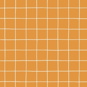 large // Halloween Grid on Butternut Pumpkin Orange