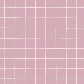 large // Halloween Grid Off White on Lavender Purple