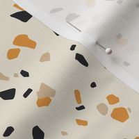 Halloween Terrazzo in orange, Charcoal and Beige