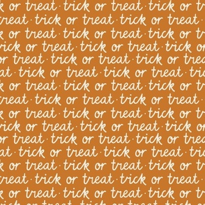 small // Trick or Treat Halloween on Burnt Orange
